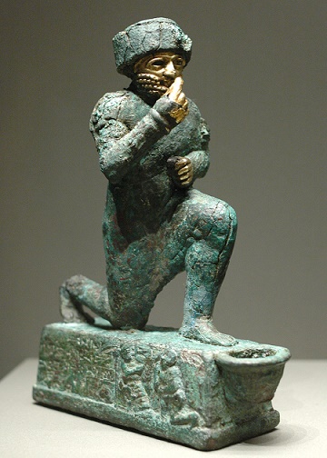 Estatua de un devoto hallada en la ciudad de Larsa